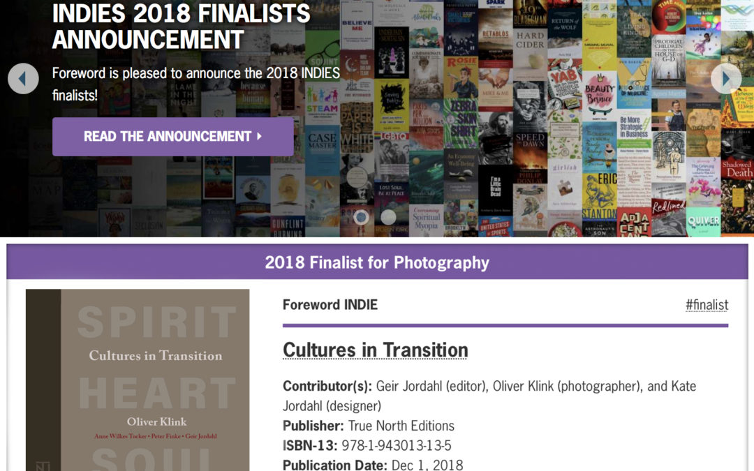 Cultures In Transition listed as Finalist at the Foreword INDIES Award